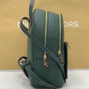 Michael Kors Adina Medium Backpack Leather Racing Green